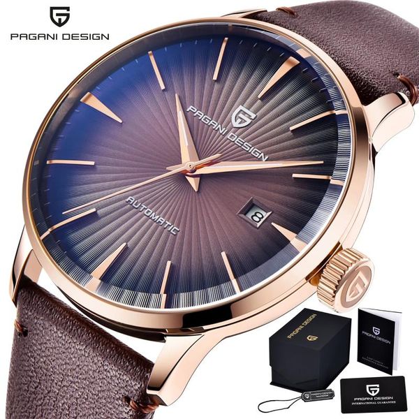 wristwatches pagani design watches men's automatic mechanical watch fashion leather strap waterproof retro style, Slivery;brown
wristwatches pagani design watches men's automatic mechanical watch fashion leather strap waterproof retro style, Slivery;brown