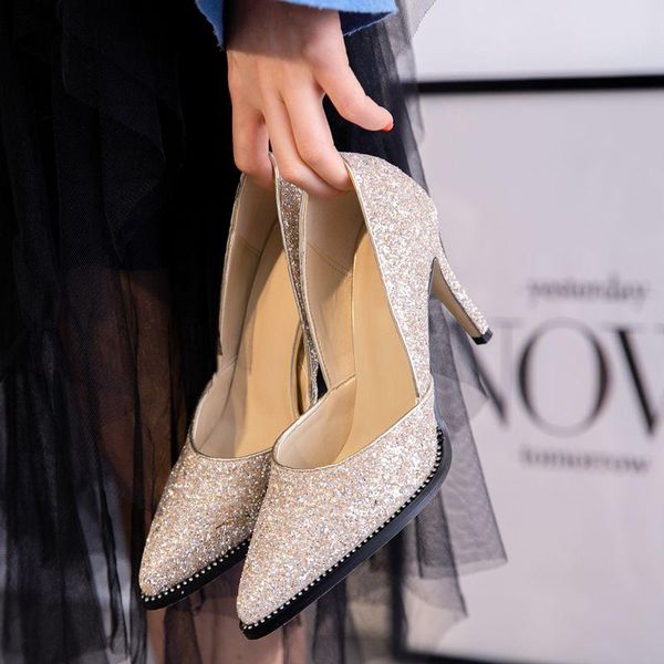 summer woman high-heeled shoes pointed toe shallow mouth 9cm heel gold wedding party pumps large size 36-41 dress, Black
summer woman high-heeled shoes pointed toe shallow mouth 9cm heel gold wedding party pumps large size 36-41 dress, Black