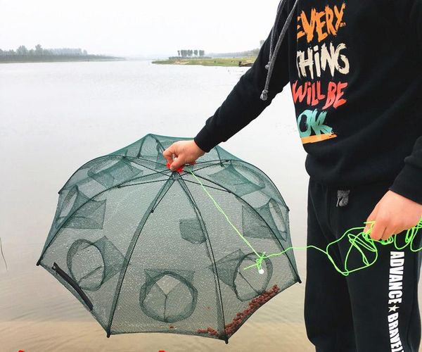 fishing accessories net strengthened 8 holes automatic nylon foldable crab fish trap folding network shrimp cage
fishing accessories net strengthened 8 holes automatic nylon foldable crab fish trap folding network shrimp cage