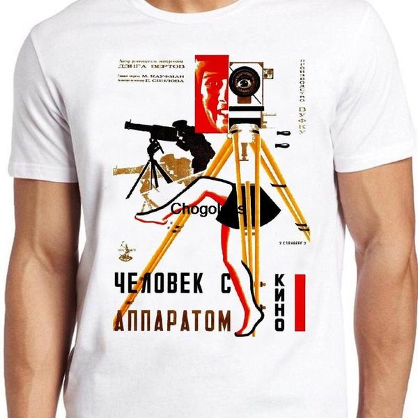 men's t-shirts the man with movie camera t shirt b943 soviet poster retro cool tee, White;black
men's t-shirts the man with movie camera t shirt b943 soviet poster retro cool tee, White;black