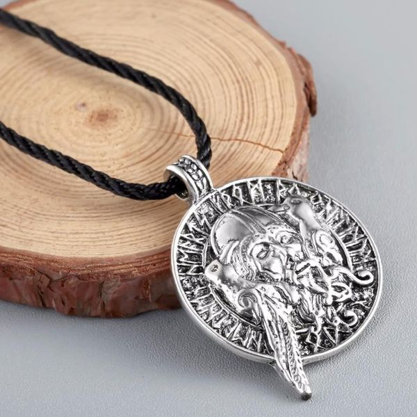 trendy ancient valknut raven rune pendant necklace old man pattern norse slavic amulet nordic talisman necklaces, Silver
trendy ancient valknut raven rune pendant necklace old man pattern norse slavic amulet nordic talisman necklaces, Silver