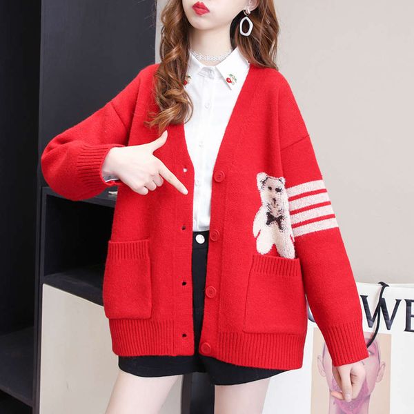 women's sweaters sweatersbear cardigan women's spring korean loose lazy student age reducing sweater coat srh9, White;black
women's sweaters sweatersbear cardigan women's spring korean loose lazy student age reducing sweater coat srh9, White;black