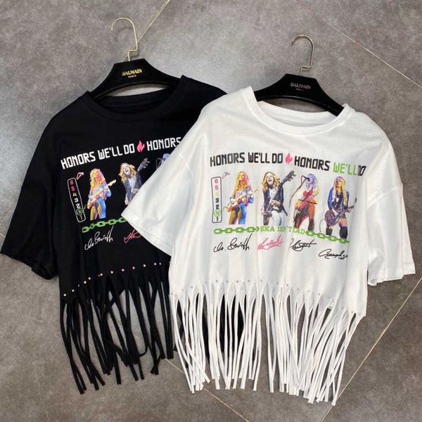 fabpop summer design short sleeve o neck tassel diamonds letters size t shirt women gb481 210709, White
fabpop summer design short sleeve o neck tassel diamonds letters size t shirt women gb481 210709, White