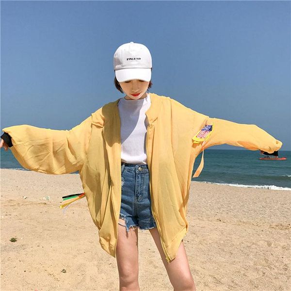 women's jackets 2021 casual sun protection clothing 3xl summer loose wild coat thin section bat chiffon hooded shirt female a188, Black;brown
women's jackets 2021 casual sun protection clothing 3xl summer loose wild coat thin section bat chiffon hooded shirt female a188, Black;brown
