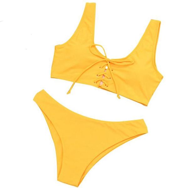 women's swimwear two piece solid baddage split swimsuit bikini beachwear, White;black
women's swimwear two piece solid baddage split swimsuit bikini beachwear, White;black
