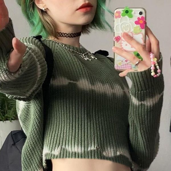 women's t-shirt retro striped sweater women hit color o-neck long-sleeved navel fashion knitted autumn and winter chic, White
women's t-shirt retro striped sweater women hit color o-neck long-sleeved navel fashion knitted autumn and winter chic, White