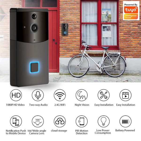 tuya 1080phd video doorbell wifi smart home app phone call audio intercom wireless 2mp door bell camera ip cameras
tuya 1080phd video doorbell wifi smart home app phone call audio intercom wireless 2mp door bell camera ip cameras