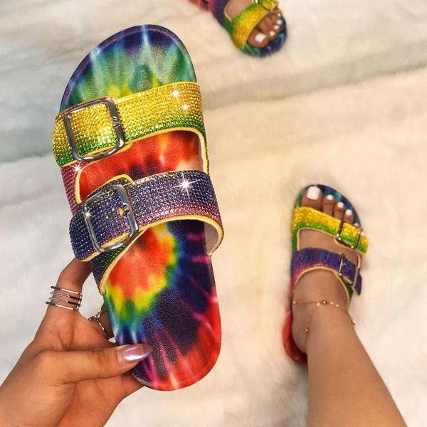 slippers rhinestone womens shoes outside casual 2021 fashion colorful buckle bling female flat sandals summer ladies slides, Black
slippers rhinestone womens shoes outside casual 2021 fashion colorful buckle bling female flat sandals summer ladies slides, Black