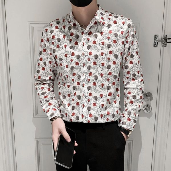 men's casual shirts 2021 business long-sleeved inch non-iron trendy handsome korean slim printed, White;black
men's casual shirts 2021 business long-sleeved inch non-iron trendy handsome korean slim printed, White;black