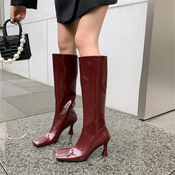 boots pxelena modern knee high women genuine leather strange heels shoes 2021 fall winter party office lady long booties 40, Black
boots pxelena modern knee high women genuine leather strange heels shoes 2021 fall winter party office lady long booties 40, Black