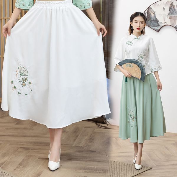 skirts 6256#2021 spring and summer embroidered cotton linen a-line national style women's medium length skirt, Black
skirts 6256#2021 spring and summer embroidered cotton linen a-line national style women's medium length skirt, Black