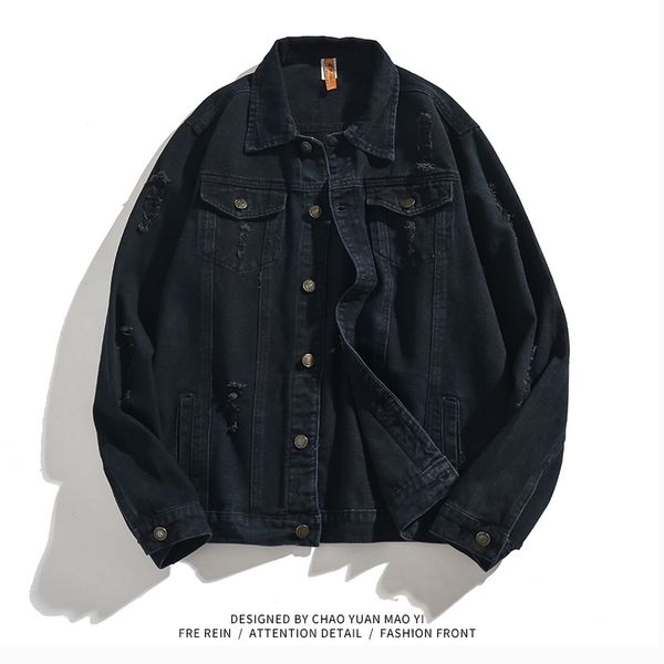 men's spring and autumn 2019 new versatile cool men's casual long sleeve denim jacket, Black;brown
men's spring and autumn 2019 new versatile cool men's casual long sleeve denim jacket, Black;brown