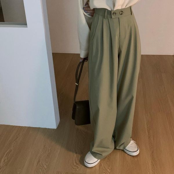 hzirip green high waist casual trousers brief gentle all match straight 2021 lady loose chic thin summer ol wide leg pants women's & ca, Black;white
hzirip green high waist casual trousers brief gentle all match straight 2021 lady loose chic thin summer ol wide leg pants women's & ca, Black;white