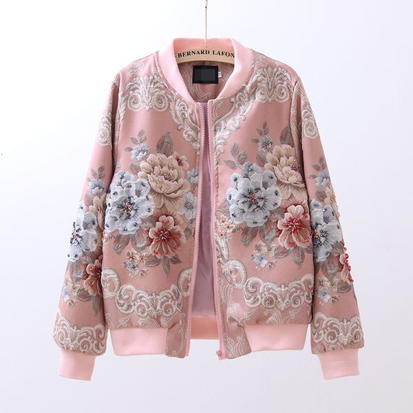 women's jackets vintage jacquard satin embroidered jacket for woman floral sleeve long pink baseball runway outfit umhn, Black;brown
women's jackets vintage jacquard satin embroidered jacket for woman floral sleeve long pink baseball runway outfit umhn, Black;brown