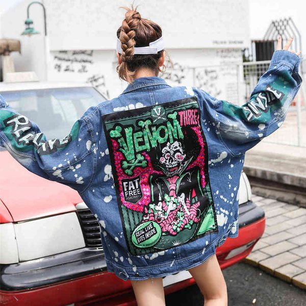 fall custom sequins graffiti denim jacket for women in hong kong style loose heavy industry top, Black;brown
fall custom sequins graffiti denim jacket for women in hong kong style loose heavy industry top, Black;brown