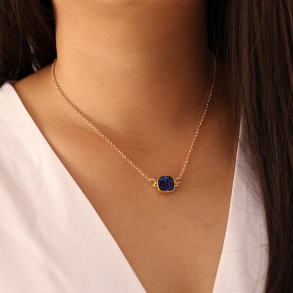 pendant necklaces creative frosted square necklace for women fashion blue green natural stone choker accessories exquisite jewelry gift, Silver
pendant necklaces creative frosted square necklace for women fashion blue green natural stone choker accessories exquisite jewelry gift, Silver