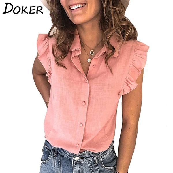 ruffled sleeveless button turn down collar shirt women solid color casual office cardigan female 210603, White
ruffled sleeveless button turn down collar shirt women solid color casual office cardigan female 210603, White