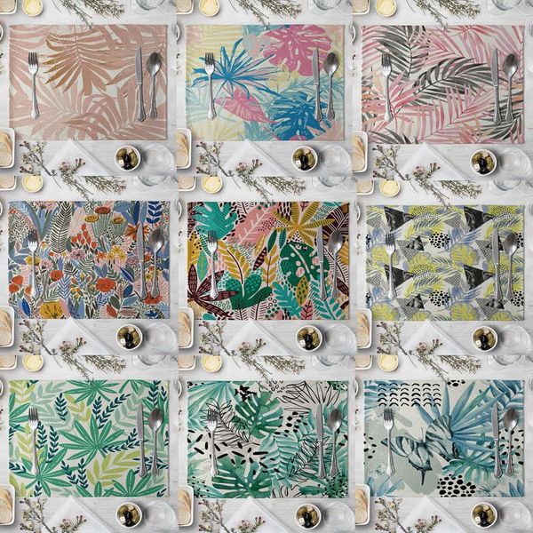 mats & pads 1 pcs colorful leaves pattern kitchen placemat linen tropical dining table pad bowl cup mat home decor
mats & pads 1 pcs colorful leaves pattern kitchen placemat linen tropical dining table pad bowl cup mat home decor