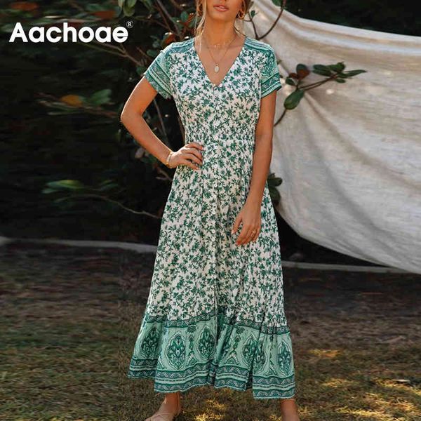 bohemian printed long summer dress women v neck a line buttons casual dresses ladies short sleeve beach sundress 210413, Black;gray
bohemian printed long summer dress women v neck a line buttons casual dresses ladies short sleeve beach sundress 210413, Black;gray