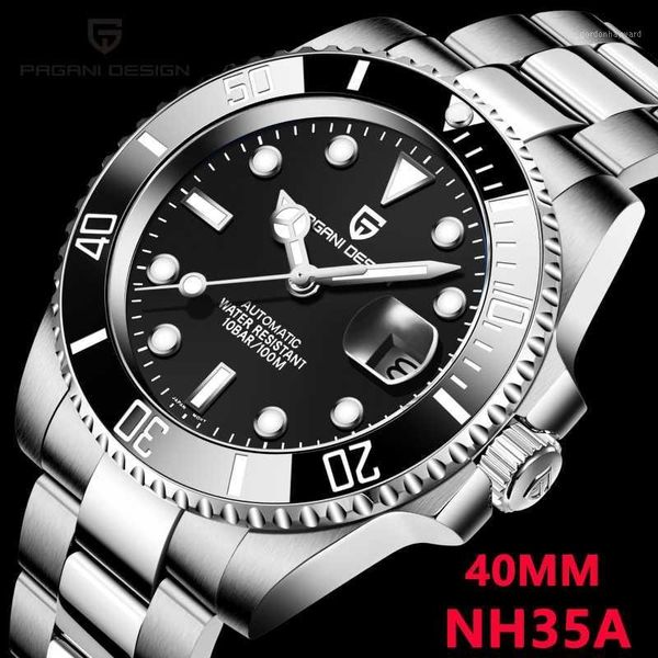 wristwatches 2021 pagani design brand men's 40mm business black clock stainless steel sapphire automatic calendar waterproof watch relo, Slivery;brown
wristwatches 2021 pagani design brand men's 40mm business black clock stainless steel sapphire automatic calendar waterproof watch relo, Slivery;brown