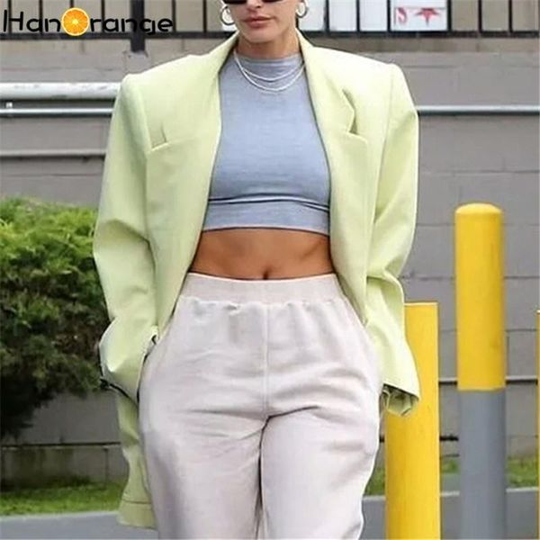 women's suits & blazers hanorange lazy style fruit green suit jacket oversized spring autumn shoulder pads women loose blazer, White;black
women's suits & blazers hanorange lazy style fruit green suit jacket oversized spring autumn shoulder pads women loose blazer, White;black