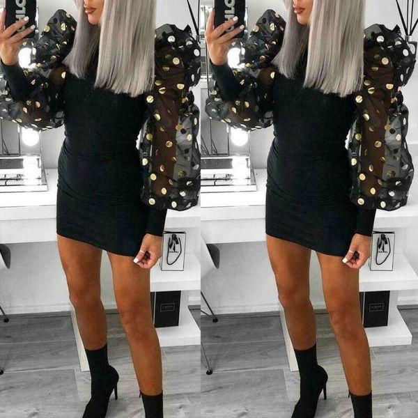 womens mesh puff long sleeve bodycon party cocktail club mini dress casual dresses, Black;gray
womens mesh puff long sleeve bodycon party cocktail club mini dress casual dresses, Black;gray