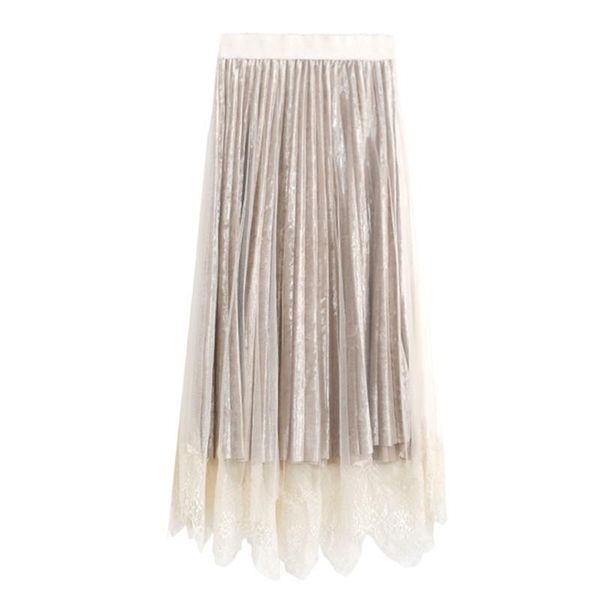 skirts 2021 autumn arrival faldas largas elegantes vintage hollowed lace skirt tulle splicing velvet pleated, Black
skirts 2021 autumn arrival faldas largas elegantes vintage hollowed lace skirt tulle splicing velvet pleated, Black