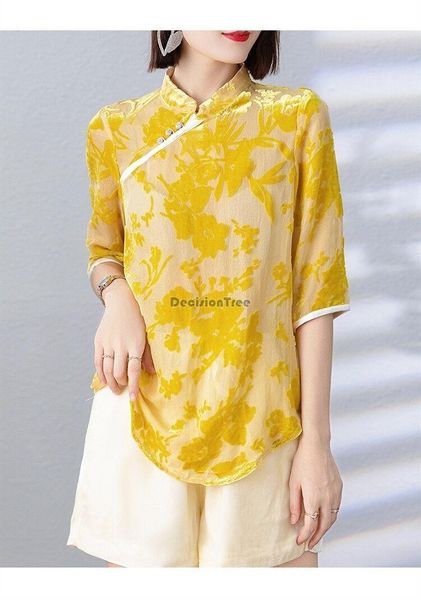 ethnic clothing 2021 chinese style yellow jacquard improved cheongsam stand up collar casual daily qipao graceful blouses for women, Red
ethnic clothing 2021 chinese style yellow jacquard improved cheongsam stand up collar casual daily qipao graceful blouses for women, Red