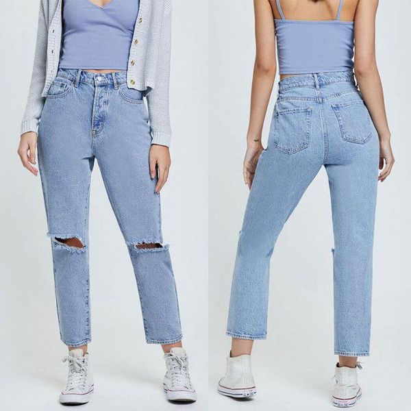 women's jeans 2021 korean high waist women solid hole harem pants loose casual street denim trousers femme, Blue
women's jeans 2021 korean high waist women solid hole harem pants loose casual street denim trousers femme, Blue