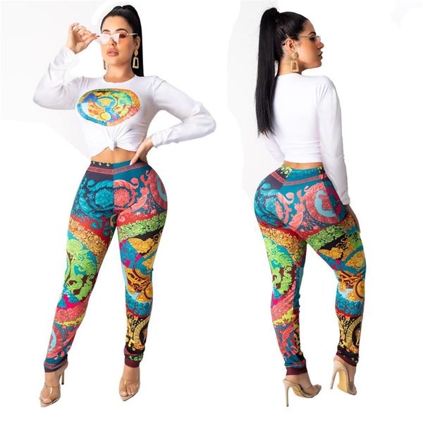 two piece sets women fashion tracksuits print casual long sleeve pants pencil elastic 2 211105, White
two piece sets women fashion tracksuits print casual long sleeve pants pencil elastic 2 211105, White