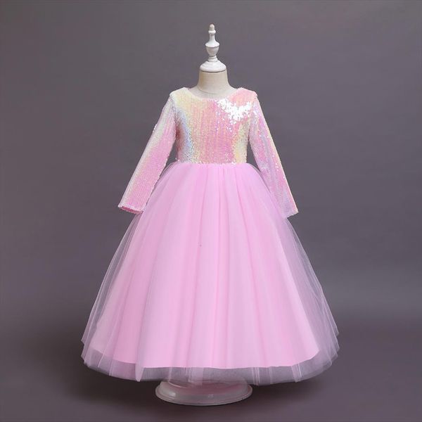 girls sequined long sleeved girl dresses elegant wedding fancy party birthday stage costumes kids clothes, Red;yellow
girls sequined long sleeved girl dresses elegant wedding fancy party birthday stage costumes kids clothes, Red;yellow