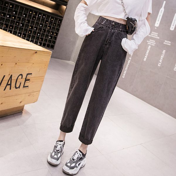 jeans arrival female high waist drop straight all combined casual cotton denim vintage woman brim pants s366, Blue
jeans arrival female high waist drop straight all combined casual cotton denim vintage woman brim pants s366, Blue