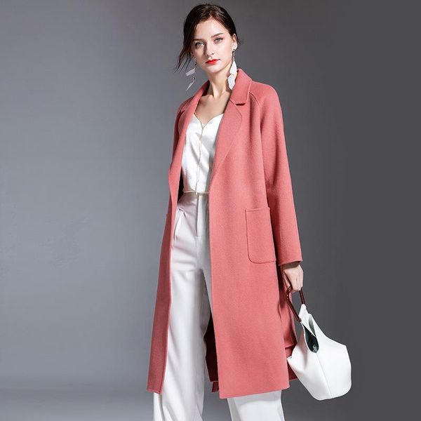 women's wool & blends winter overcoats pink belt double-sided cashmere outwear 2021 autumn plus size ladies fashion long ship, Black
women's wool & blends winter overcoats pink belt double-sided cashmere outwear 2021 autumn plus size ladies fashion long ship, Black