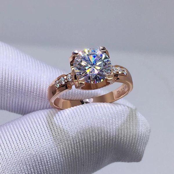 cluster rings 18k rose gold engagement ring round brilliant excellent cut luxury anniversary moissanite jewelry, Golden;silver
cluster rings 18k rose gold engagement ring round brilliant excellent cut luxury anniversary moissanite jewelry, Golden;silver