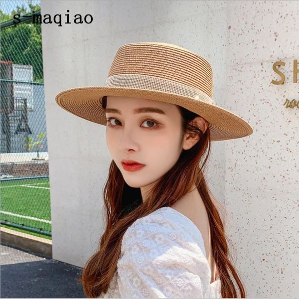 wide brim hats ladies sun fedora diamond straw hat european american retro gold braided female sunshade flat cap visors, Blue;gray
wide brim hats ladies sun fedora diamond straw hat european american retro gold braided female sunshade flat cap visors, Blue;gray