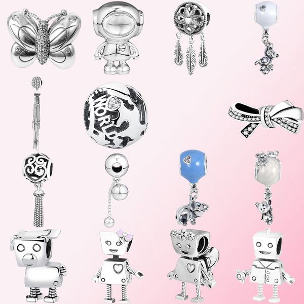 2022 pendants 100% 925 sterling silver classic robot bow dreamcatcher et butterfly diy bracelet charm beads wholesale
2022 pendants 100% 925 sterling silver classic robot bow dreamcatcher et butterfly diy bracelet charm beads wholesale