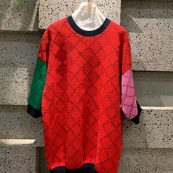 women knits te sweater short sleeve crew neck pullover red pink green digner womens cloth o-neck knit fashion ins letter print top, White;black
women knits te sweater short sleeve crew neck pullover red pink green digner womens cloth o-neck knit fashion ins letter print top, White;black