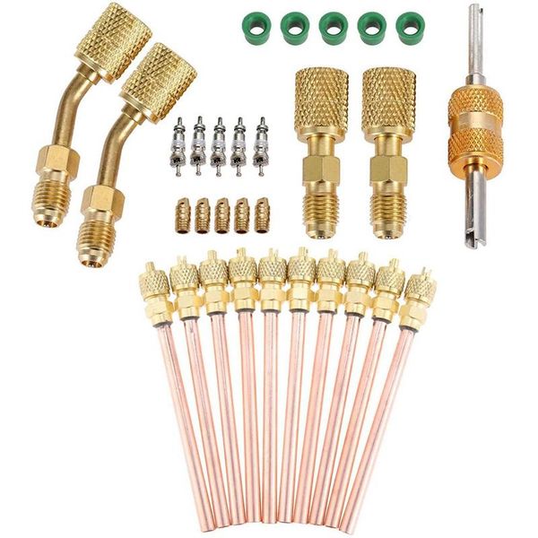 adapter for mini split system, 5/16 female 1/4 male flare, valve core remover hvac refrigeration service professional hand tool sets
adapter for mini split system, 5/16 female 1/4 male flare, valve core remover hvac refrigeration service professional hand tool sets