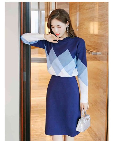2021 a line korean autumn geometry pullover long sleeve knitted sweater & bodycon midi skirt set women dresses two piece outfits, White
2021 a line korean autumn geometry pullover long sleeve knitted sweater & bodycon midi skirt set women dresses two piece outfits, White