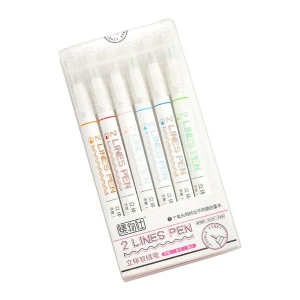 gel pens 3/6pcs double 2 lines pen marker diy scrapbooking journal decor stationery school office supplies student gift p9jb
gel pens 3/6pcs double 2 lines pen marker diy scrapbooking journal decor stationery school office supplies student gift p9jb