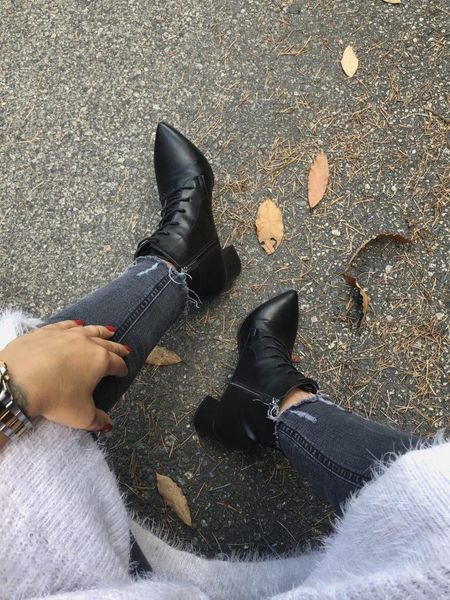 boots jary 2 different color laced zippered women season elegant design women's fashion, Black
boots jary 2 different color laced zippered women season elegant design women's fashion, Black