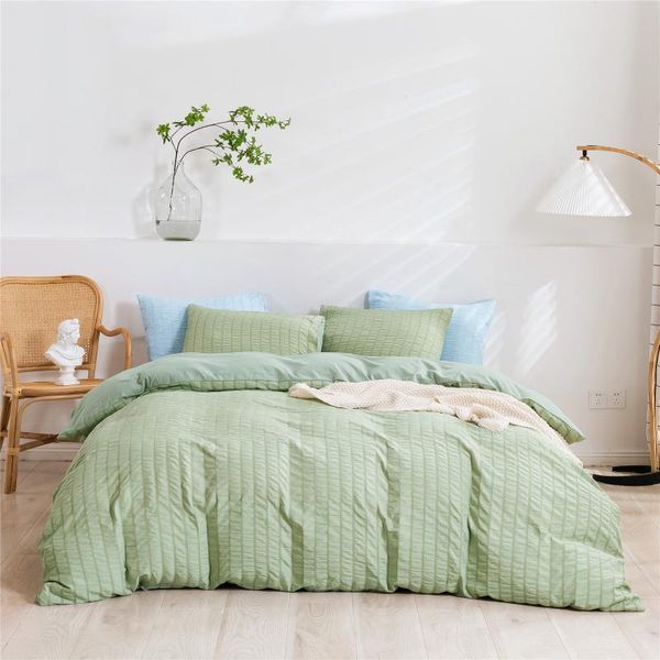 bedding sets kotudenavy solid color nordic style seersucker home quilt cover three piece set four
bedding sets kotudenavy solid color nordic style seersucker home quilt cover three piece set four