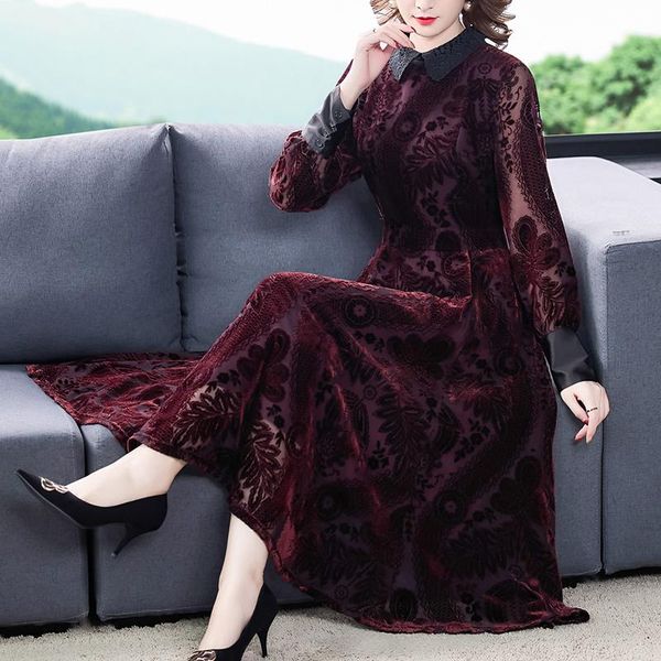 autumn spring women vintage wine red dobby velvet floral patchwork dress , woman fall 4xl full sleeve velour flower dresses casual, Black;gray
autumn spring women vintage wine red dobby velvet floral patchwork dress , woman fall 4xl full sleeve velour flower dresses casual, Black;gray