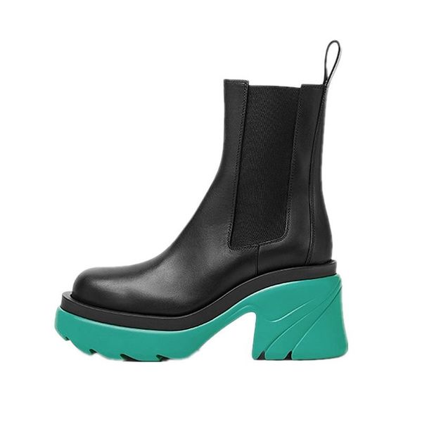 boots autumn and winter thick-soled high-heeled round toe cowhide casual short tube stretch stitching women's, Black
boots autumn and winter thick-soled high-heeled round toe cowhide casual short tube stretch stitching women's, Black