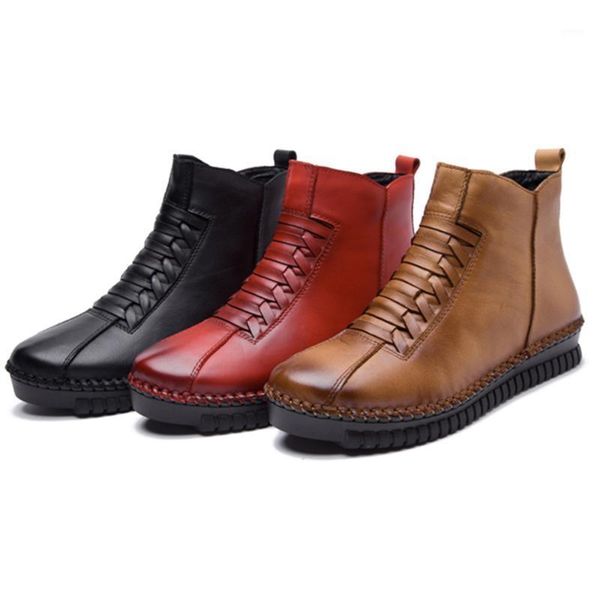 boots handmade autumn/winter women genuine leather shoes woman ankle solid zip casual snow botas mujer female1, Black
boots handmade autumn/winter women genuine leather shoes woman ankle solid zip casual snow botas mujer female1, Black
