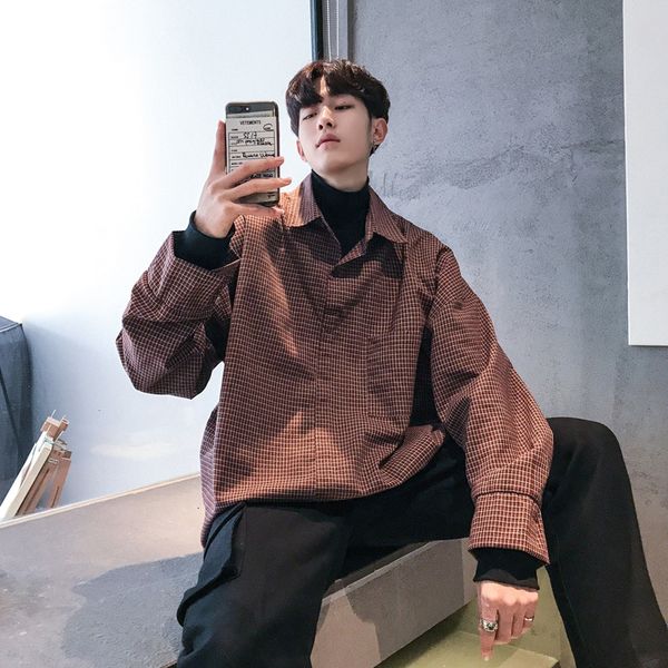 men's casual shirts lattice printing long sleeves coats loose brand two pieces cotton clothes fashion in warm bottoming -2xl 4n1r, White;black 
men's casual shirts lattice printing long sleeves coats loose brand two pieces cotton clothes fashion in warm bottoming -2xl 4n1r, White;black