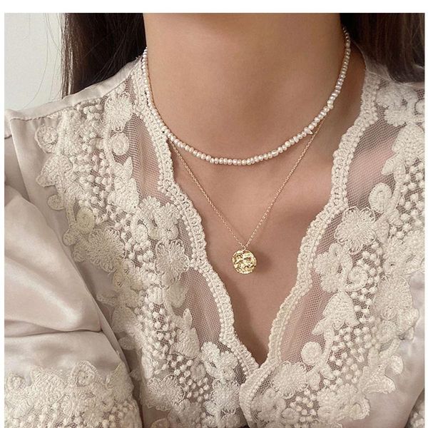 pendant necklaces 2021 vintage irregular pearl jewelry gold plated chunky link chain layered for women ladies necklace, Silver
pendant necklaces 2021 vintage irregular pearl jewelry gold plated chunky link chain layered for women ladies necklace, Silver