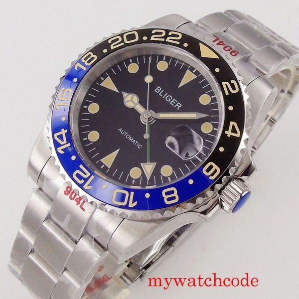 wristwatches 40mm black dial gmt mechanical automatic men watch sapphire glass 904l oyster bracelet date, Slivery;brown
wristwatches 40mm black dial gmt mechanical automatic men watch sapphire glass 904l oyster bracelet date, Slivery;brown