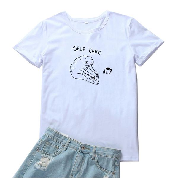 women's t-shirt self care women t-shirts personality frog graphic tees funny simple print t shirt loose o-neck white tshirts
women's t-shirt self care women t-shirts personality frog graphic tees funny simple print t shirt loose o-neck white tshirts