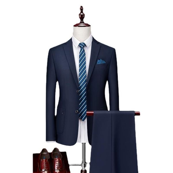 men's suits & blazers autumn prom party formal suit groom wedding dress business casual social banquet classic jacket pants 2021, White;black
men's suits & blazers autumn prom party formal suit groom wedding dress business casual social banquet classic jacket pants 2021, White;black